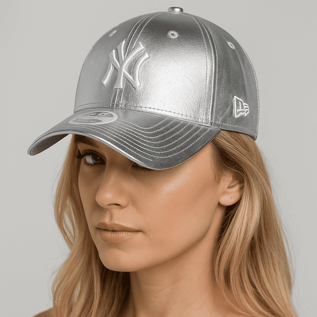 Dámska Šiltovka New Era 9Forty Womens MLB Metallic NY Yankees Silver - UNI