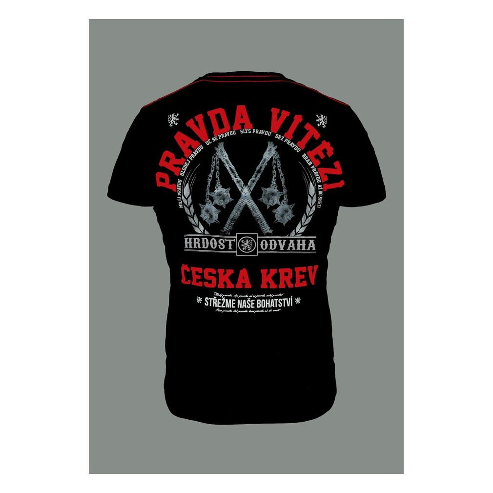 Tričko pánske Česká krv Pravda víťazí - čierne, XXL