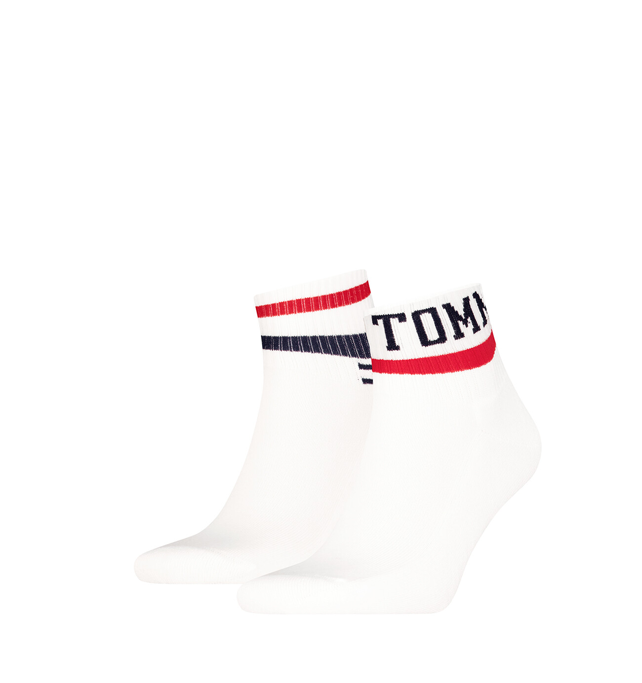 TOMMY HILFIGER – ponožky 2PACK Tommy Jeans sport quarter white