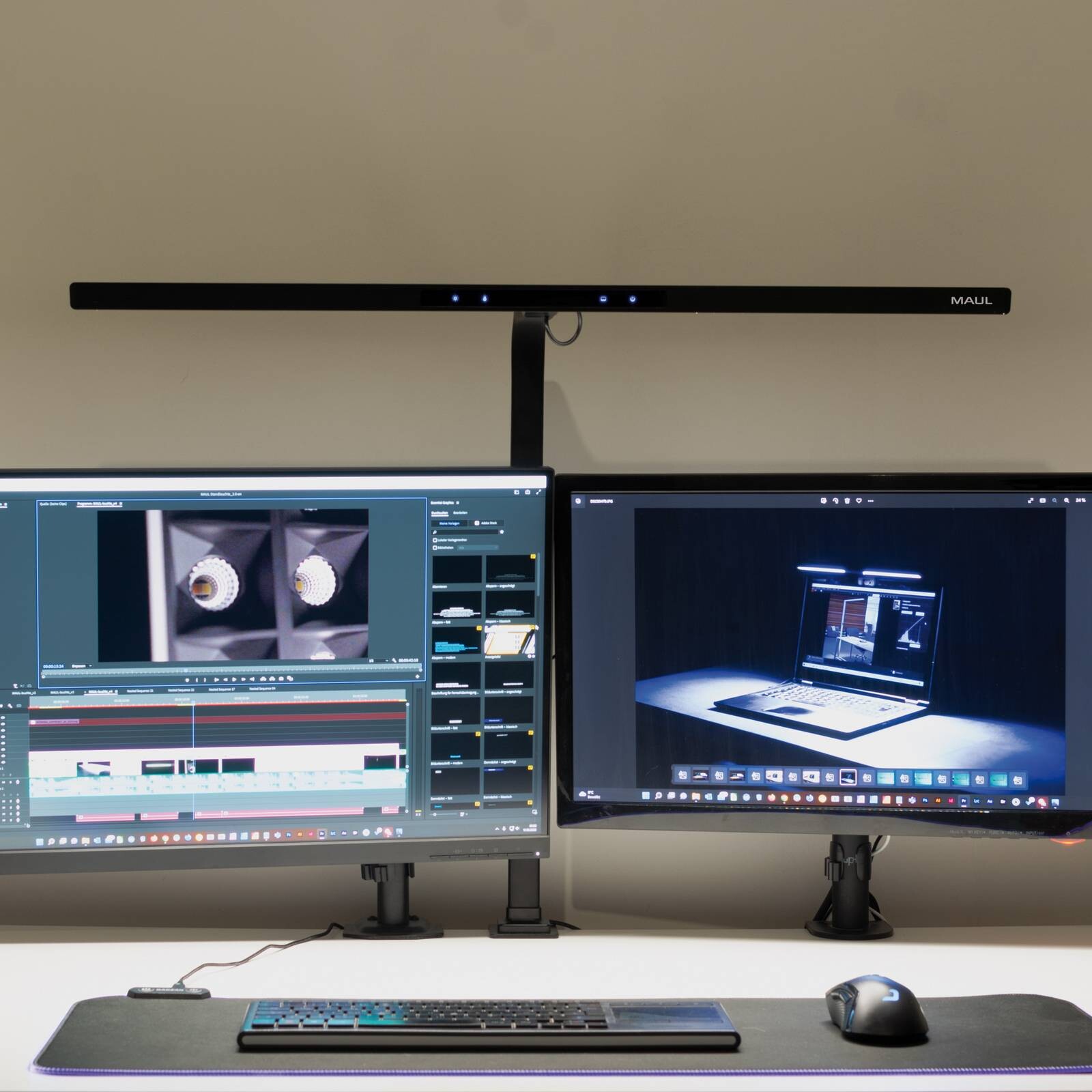 LED kontrolka MAULgate, senzor, stmievateľné, čierna, svorka