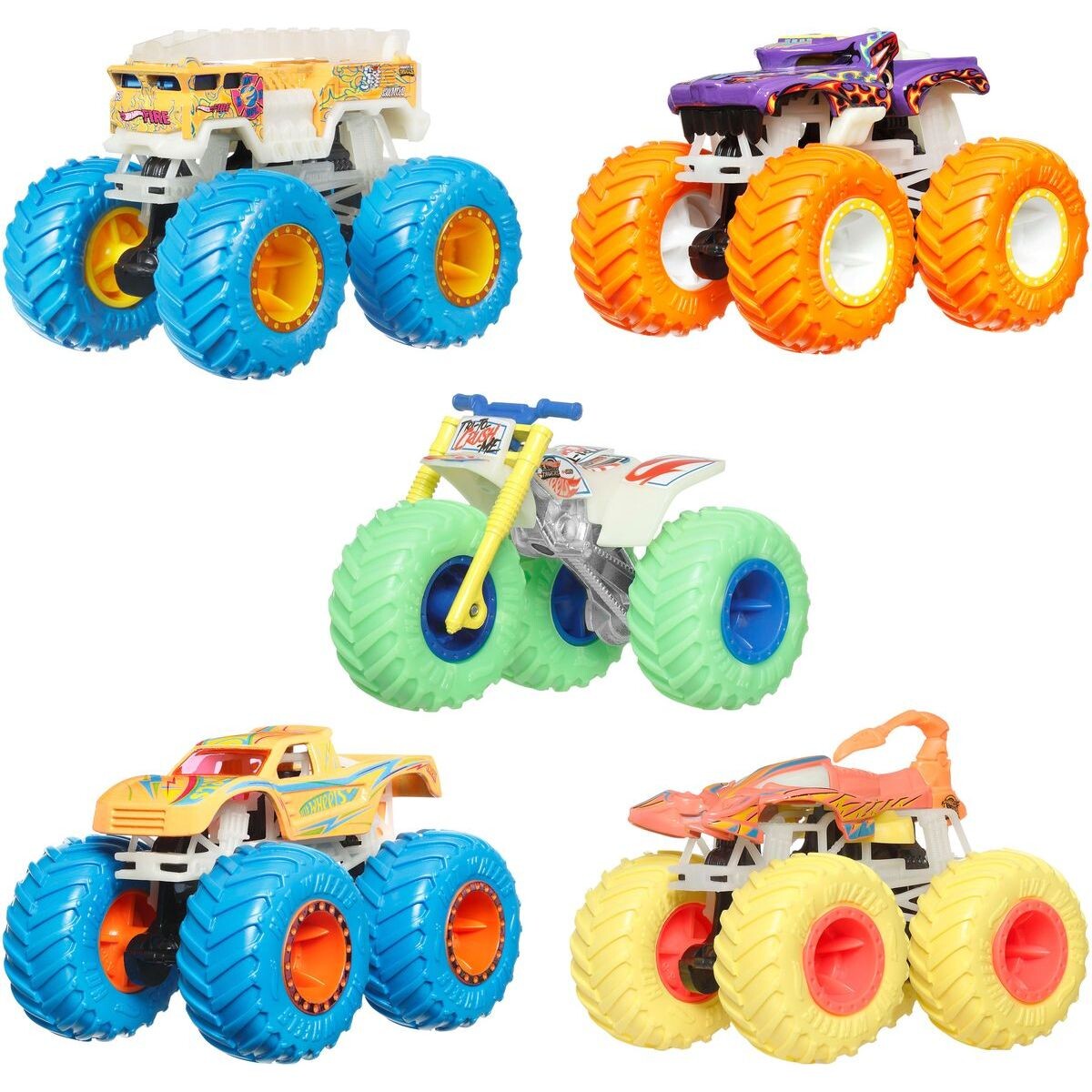 Hot Wheels Monster Trucks v tme svietiacej