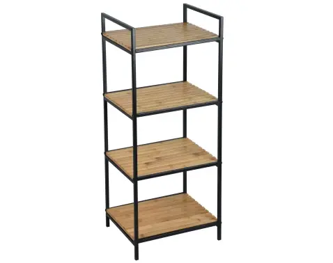 Regál so 4 policami Fargo, bambus%