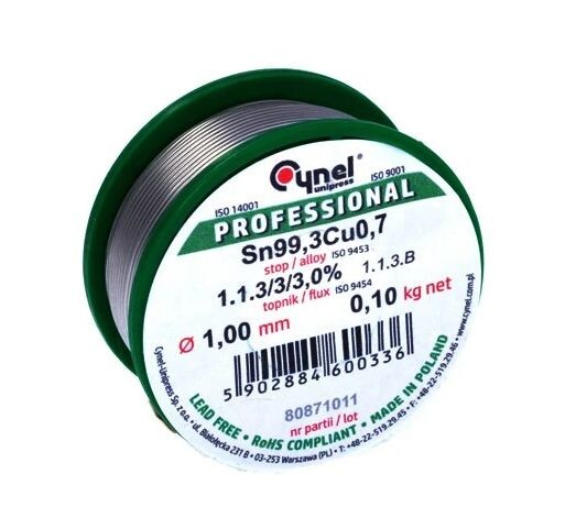 LED Solution Bezolovnatý cínový spájkovací drôt s tavivom 1,0mm 100g 303050002