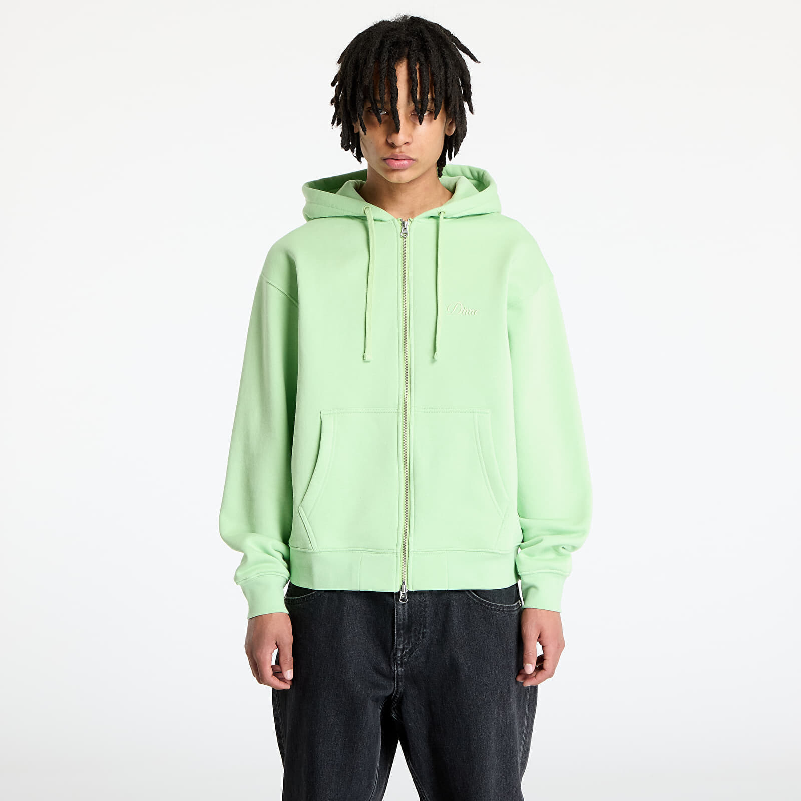Mikina DIME Cursive Zip-Hoodie UNISEX Sage Green M