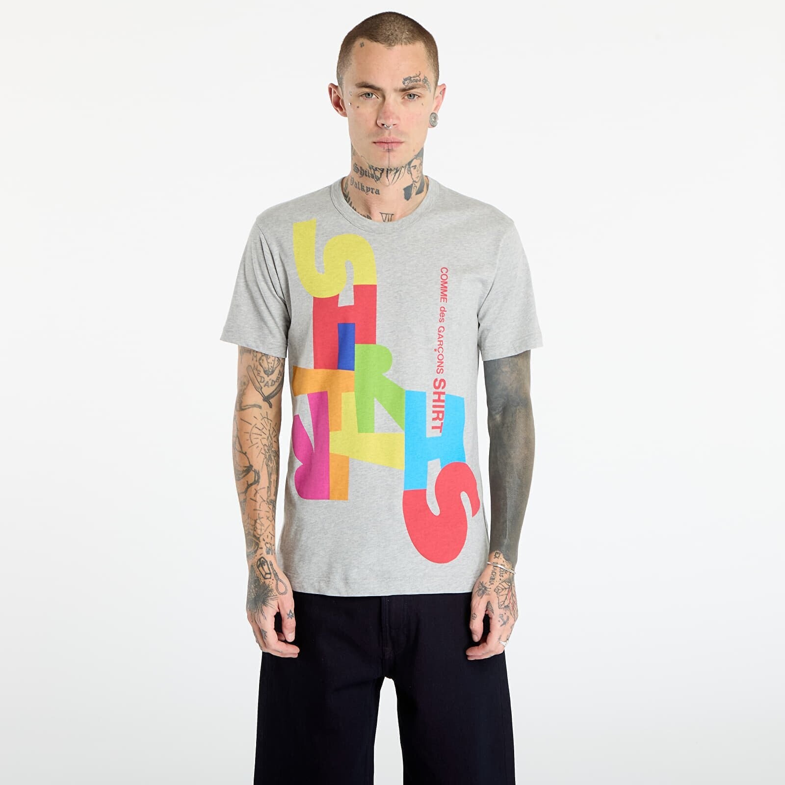 Tričko Comme des Garçons SHIRT T-Shirt With Graphic Print Top Grey S