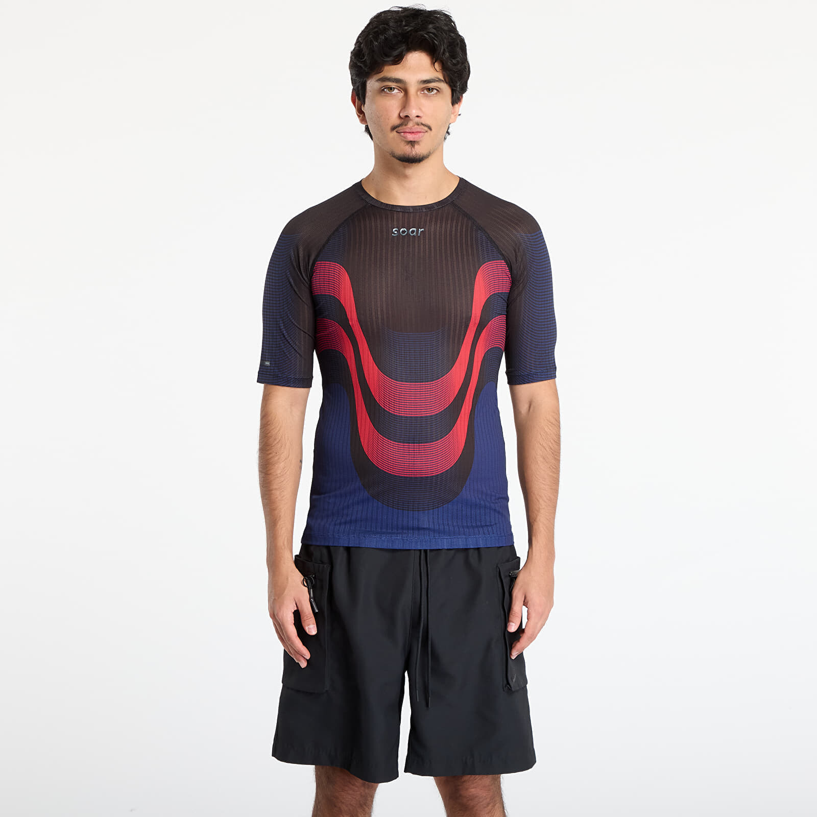 Tričko SOAR Race Tee Black/ Red/Navy L