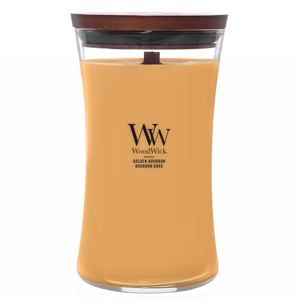 Woodwick Large Hourglass Candle Golden Bourbon Universal