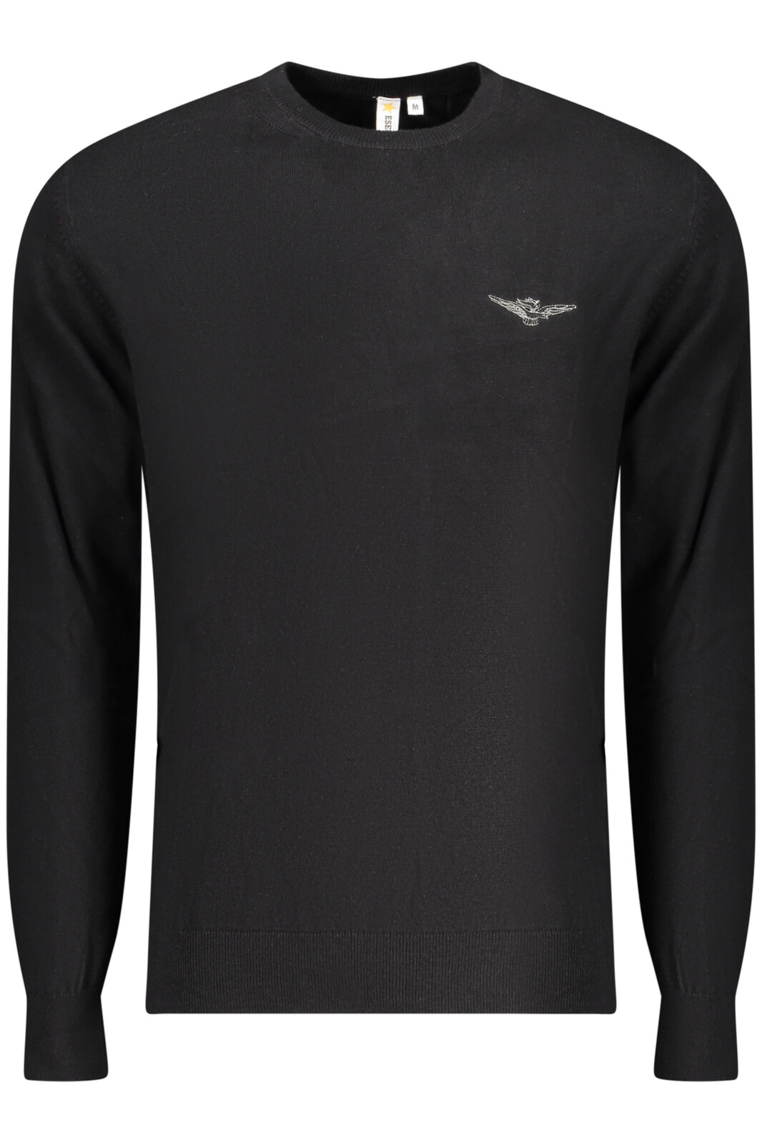 Čierny pánsky sveter s výstrihom do V