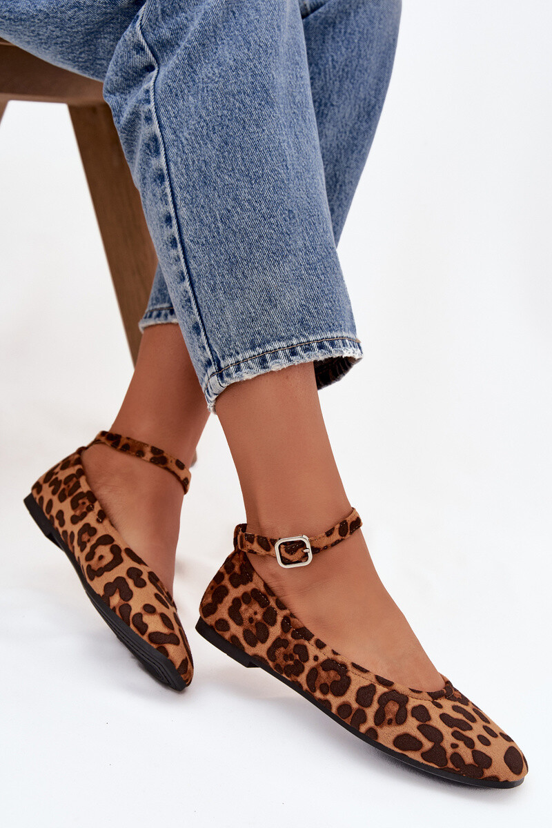 Dámske balerínky s remienkom Panterka Janelor