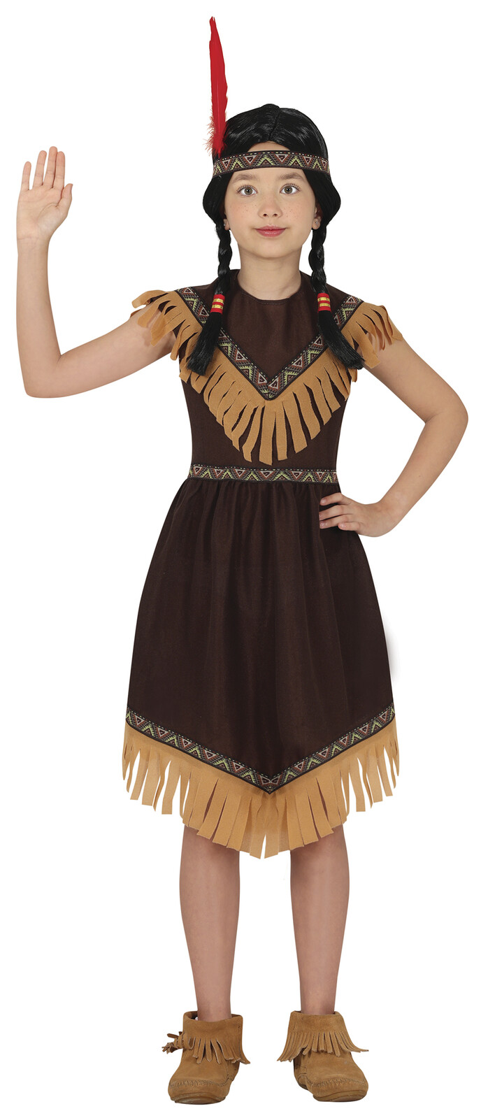 Guirca Detský kostým Indiánka Veľkosť - deti: L: 129-137 cm