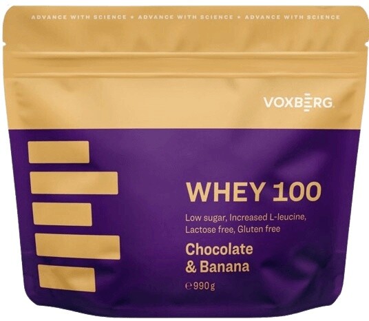 Voxberg whey protein 100 990 g - čokoláda/banán