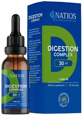 Natios digestion complex bylinné kvapky v mct oleji 30 ml