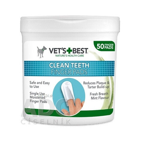 VET'S BEST CLEAN TEATH FINGER PADS 50ks