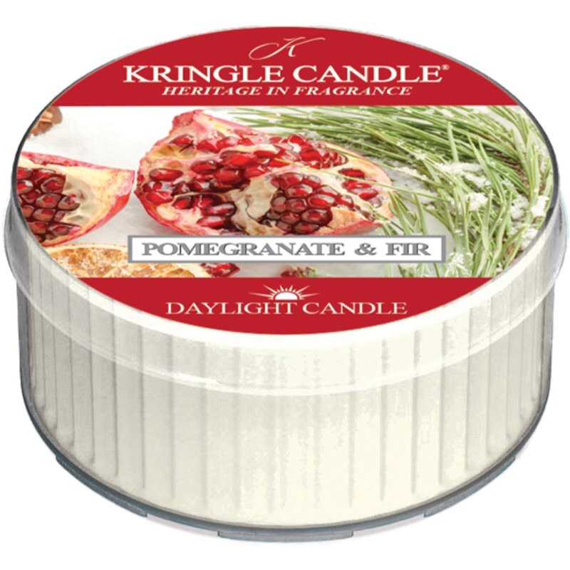 Kringle Candle Pomegranate & Fir Daylight čajová sviečka 42 g