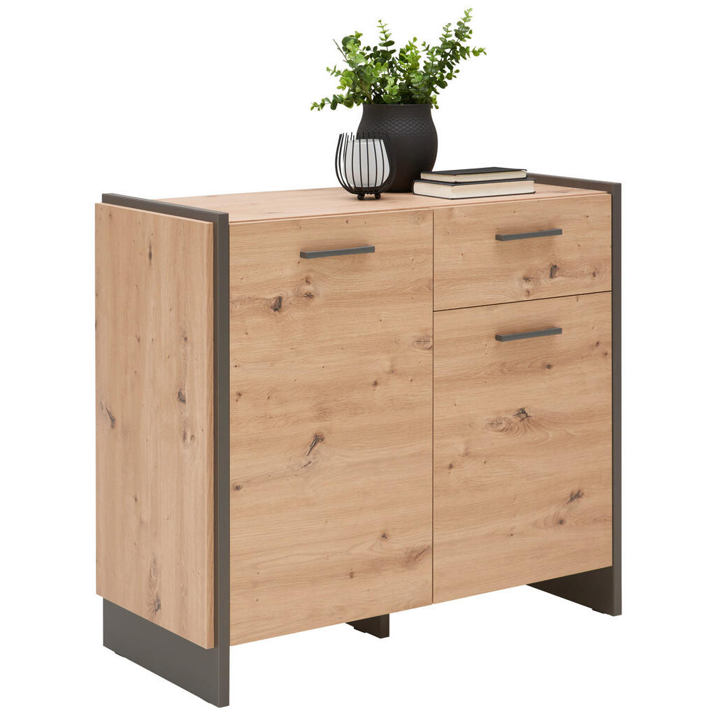 Hom`in KOMODA, sivá, farba duba, 97,1/86,01/41,3 cm