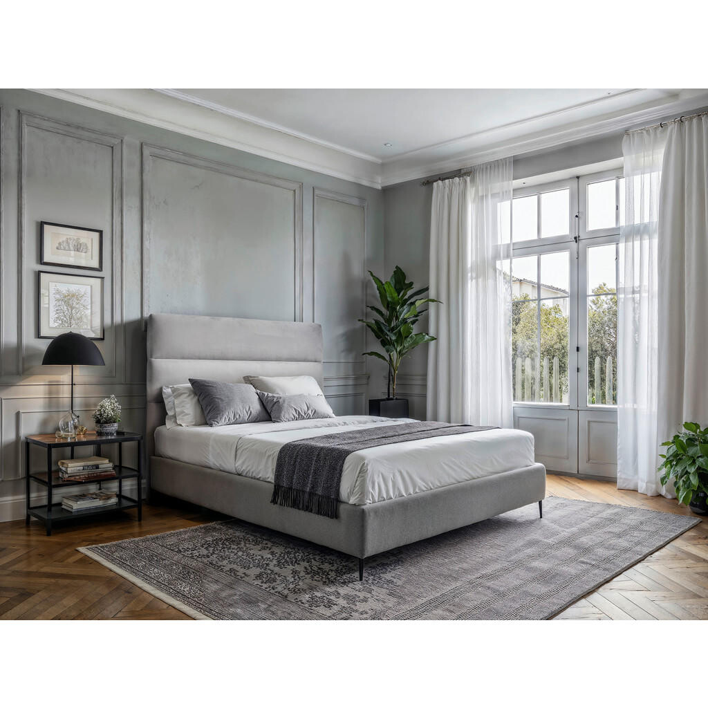 MID.YOU BOXSPRINGOVÁ POSTEĽ, 140/200 cm, svetlosivá