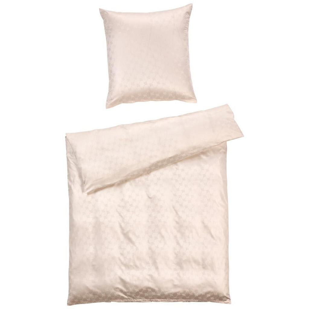 Joop! POSTEĽNÁ BIELIZEŇ, žakár, makosatén, prírodná farba, šampanská, 135/200 cm