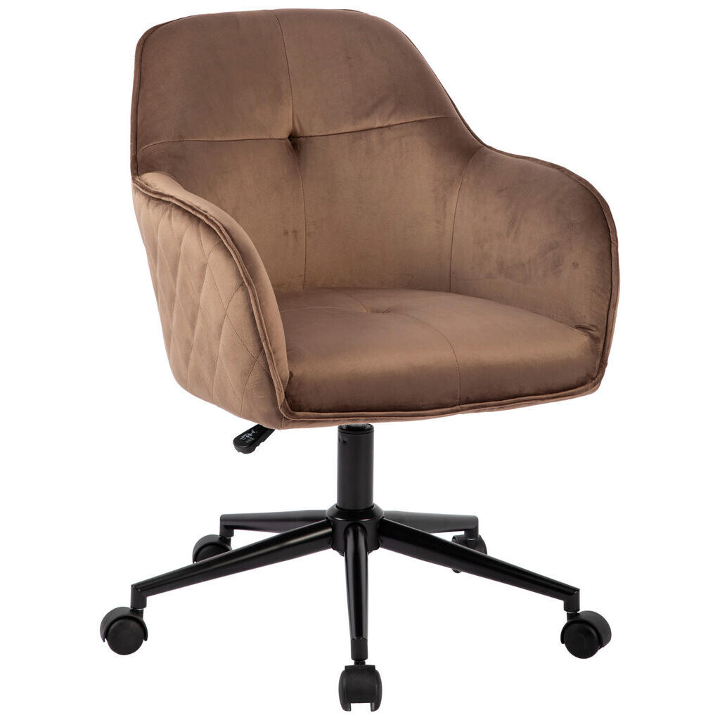 MID.YOU OTOČNÁ STOLIČKA, zamat, hnedá, čierna