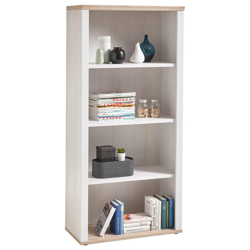 MID.YOU REGÁL, farba duba, farba smrekovca, 76/163/38 cm