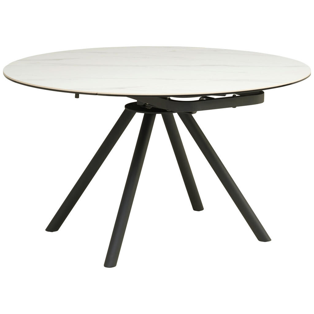MID.YOU JEDÁLENSKÝ STÔL, čierna, biela, 80-130/130/75-77 cm