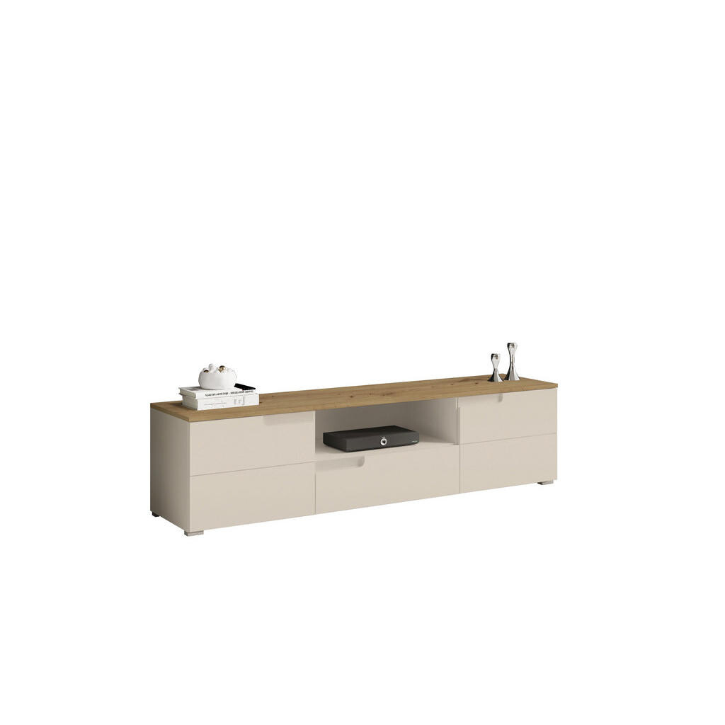 MID.YOU NÍZKA KOMODA, kašmírová, dub artisan, 165/42/40 cm