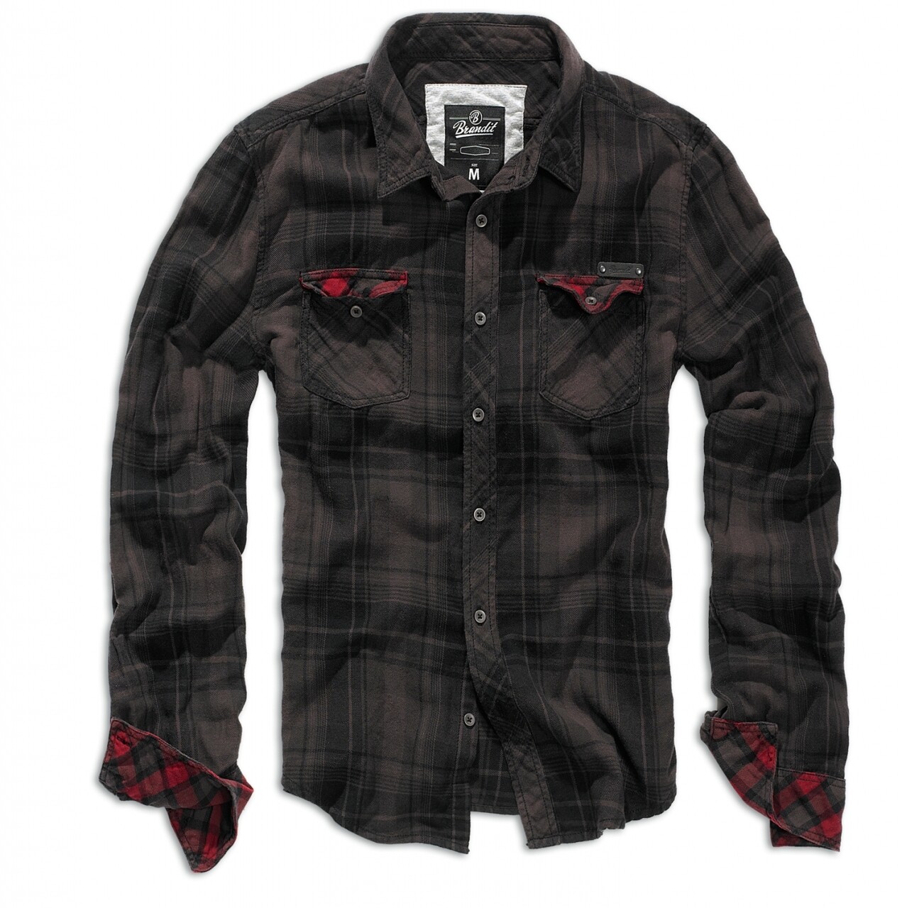 Košele Brandit Checkshirt Duncan - hnedá, XL