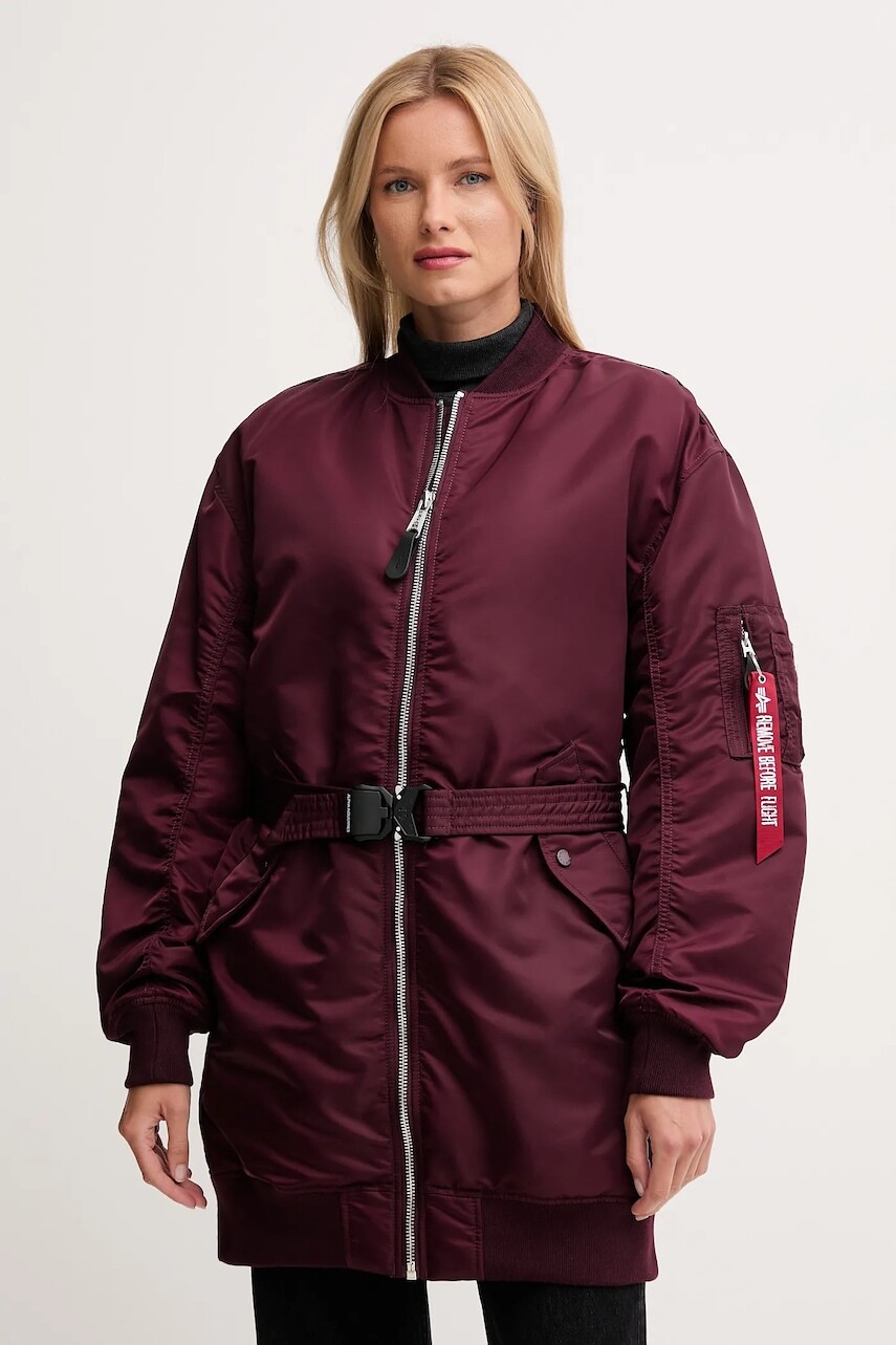 Bunda Alpha Industries bordová farba, prechodná, 258011.608