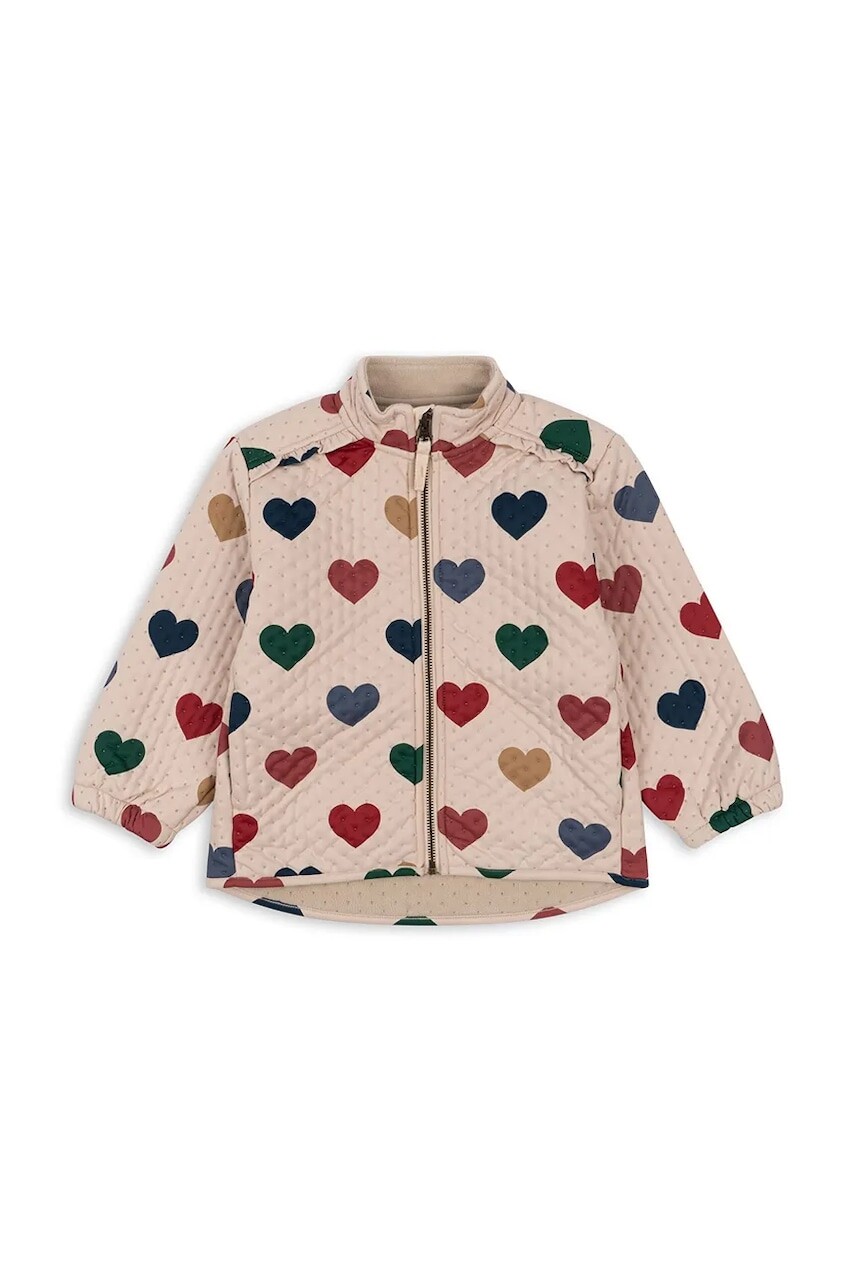 Detská bunda Konges Sløjd THERMO JACKET FRILL béžová farba, KS100312