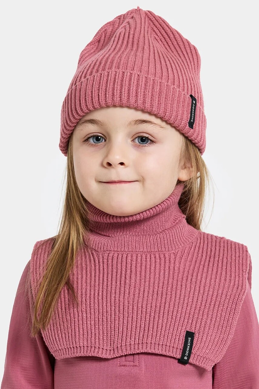 Detský šál komín Didriksons DELFINEN SCARF 2 ružová farba, jednofarebná, 505996