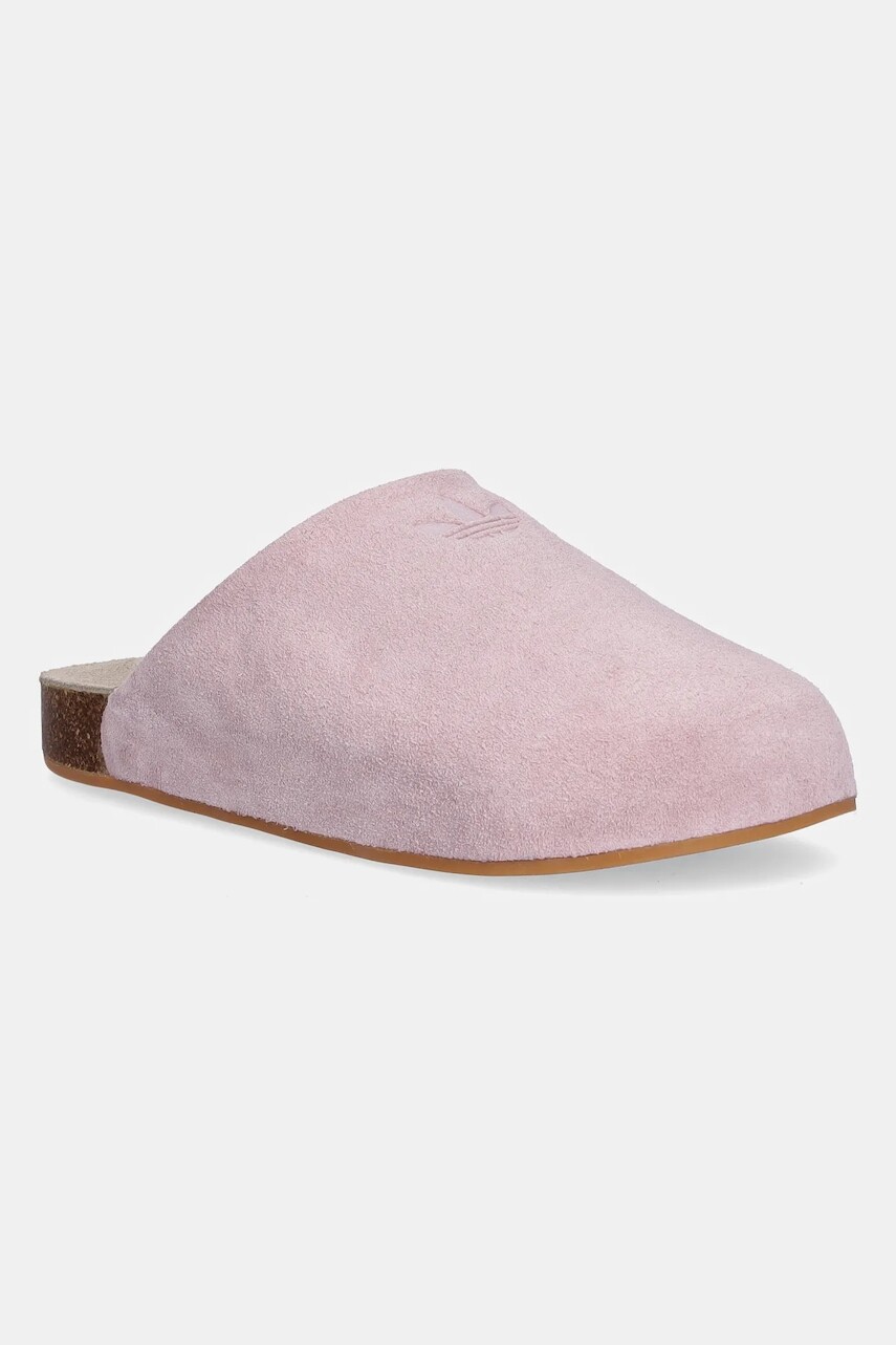 Semišové šľapky adidas Originals Adimule ružová farba, JP8731