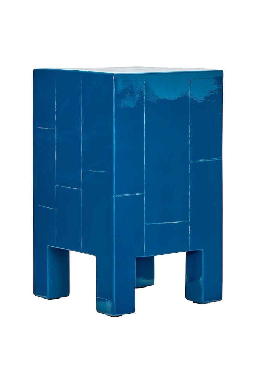 Stolík House Doctor HDBrick 30 x 50,5 x 30 cm modrá farba