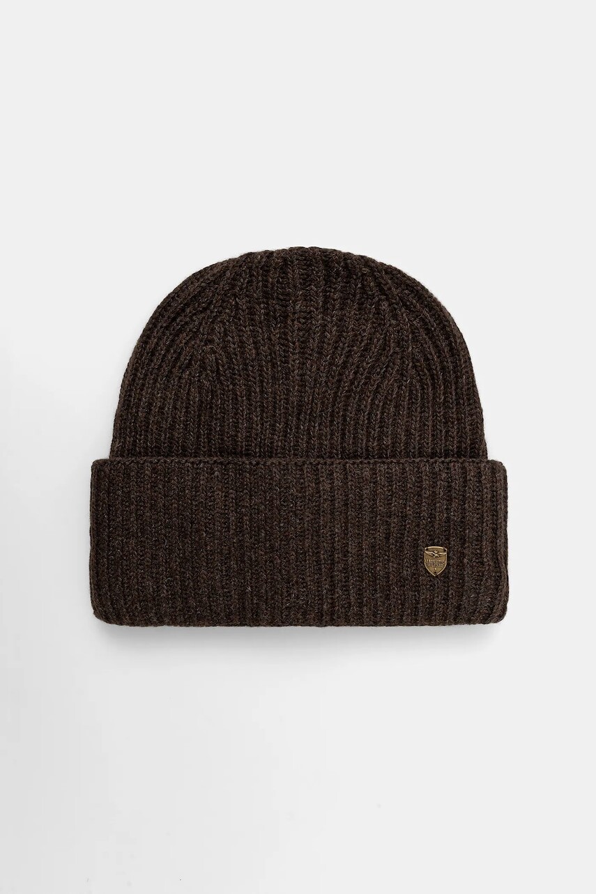 Čiapka s prímesou vlny Aeronautica Militare hnedá farba, CU0056DL00491