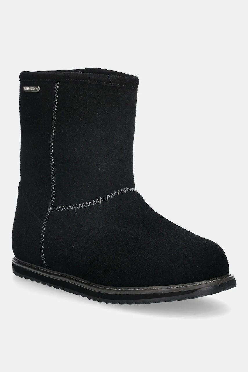 Detské semišové snehule Emu Australia Brumby Lo Teens 2.0 čierna farba, T13225