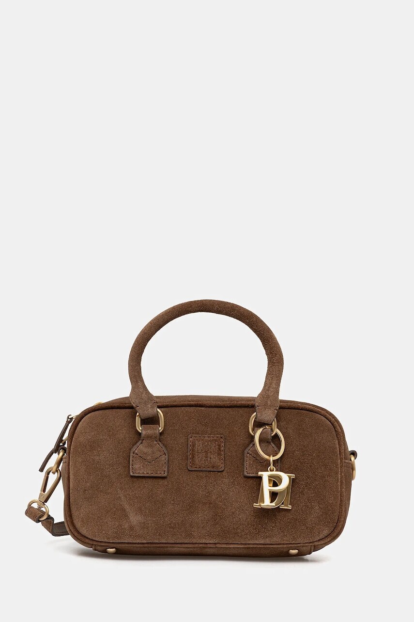 Semišová kabelka Pedro del Hierro hnedá farba, 1112596