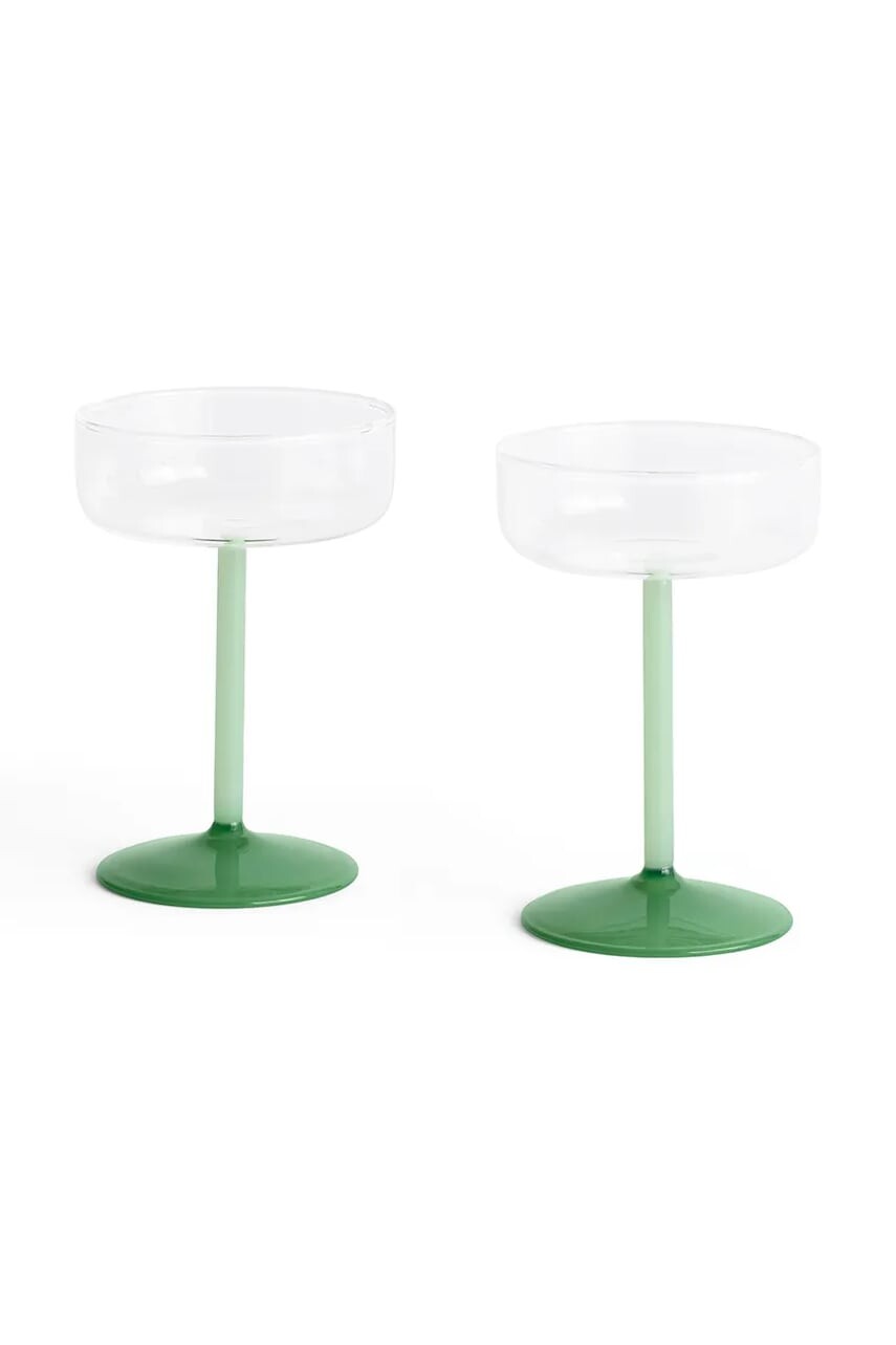 Sada pohárov HAY Tint Coupe 9 x 12,5 cm 2-pak zelená farba