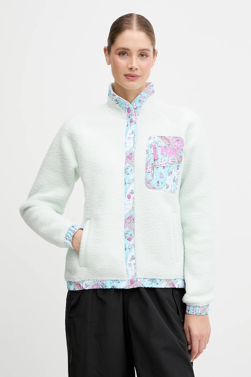 Fleecová mikina Helly Hansen IMPERIAL zelená farba, jednofarebná, 63372