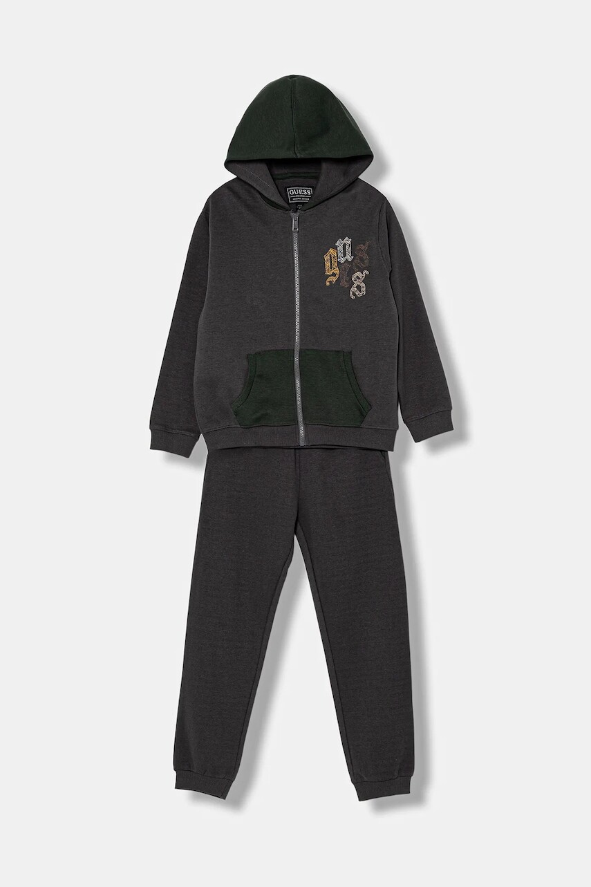 Detská tepláková súprava Guess šedá farba, L5BG00 KCCH0