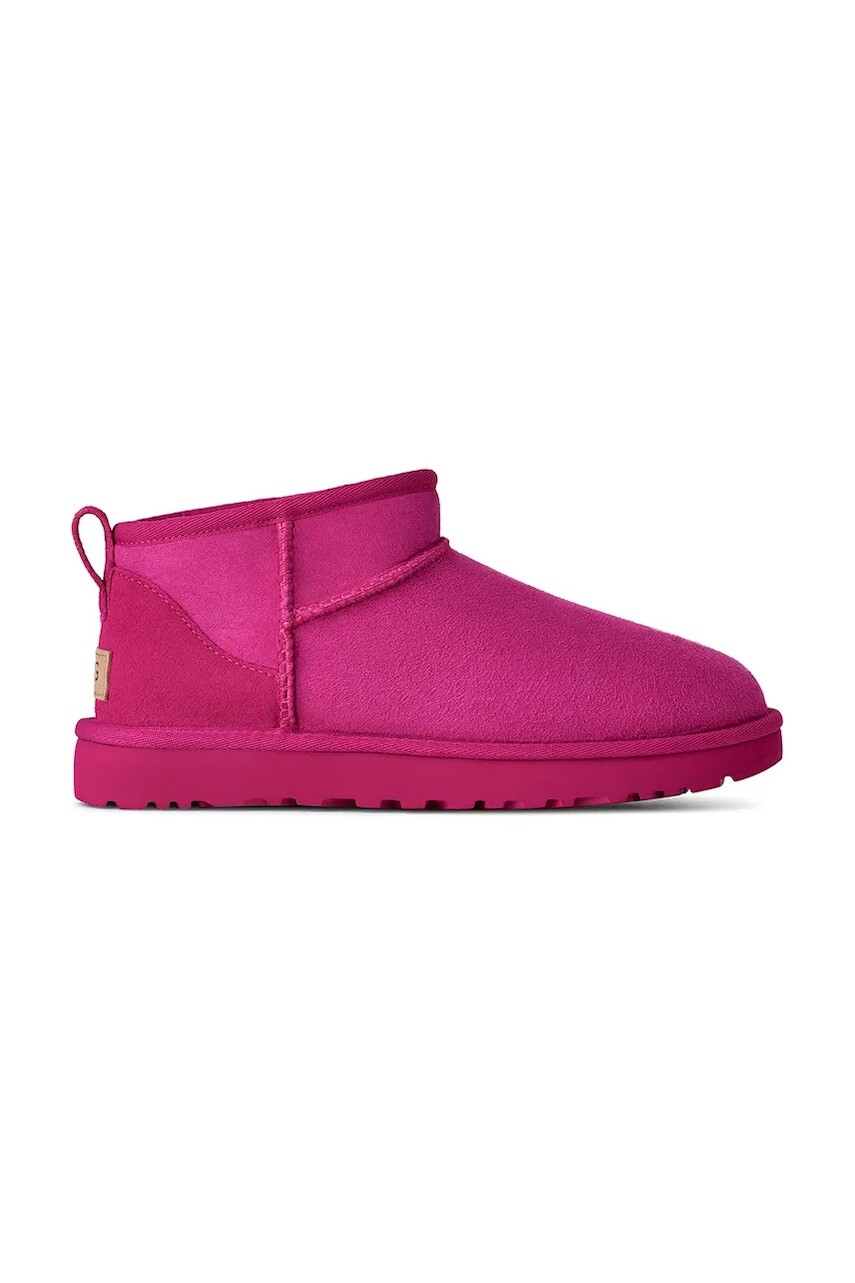 Semišové snehule UGG Classic Ultra Mini ružová farba, 1116109.DNY
