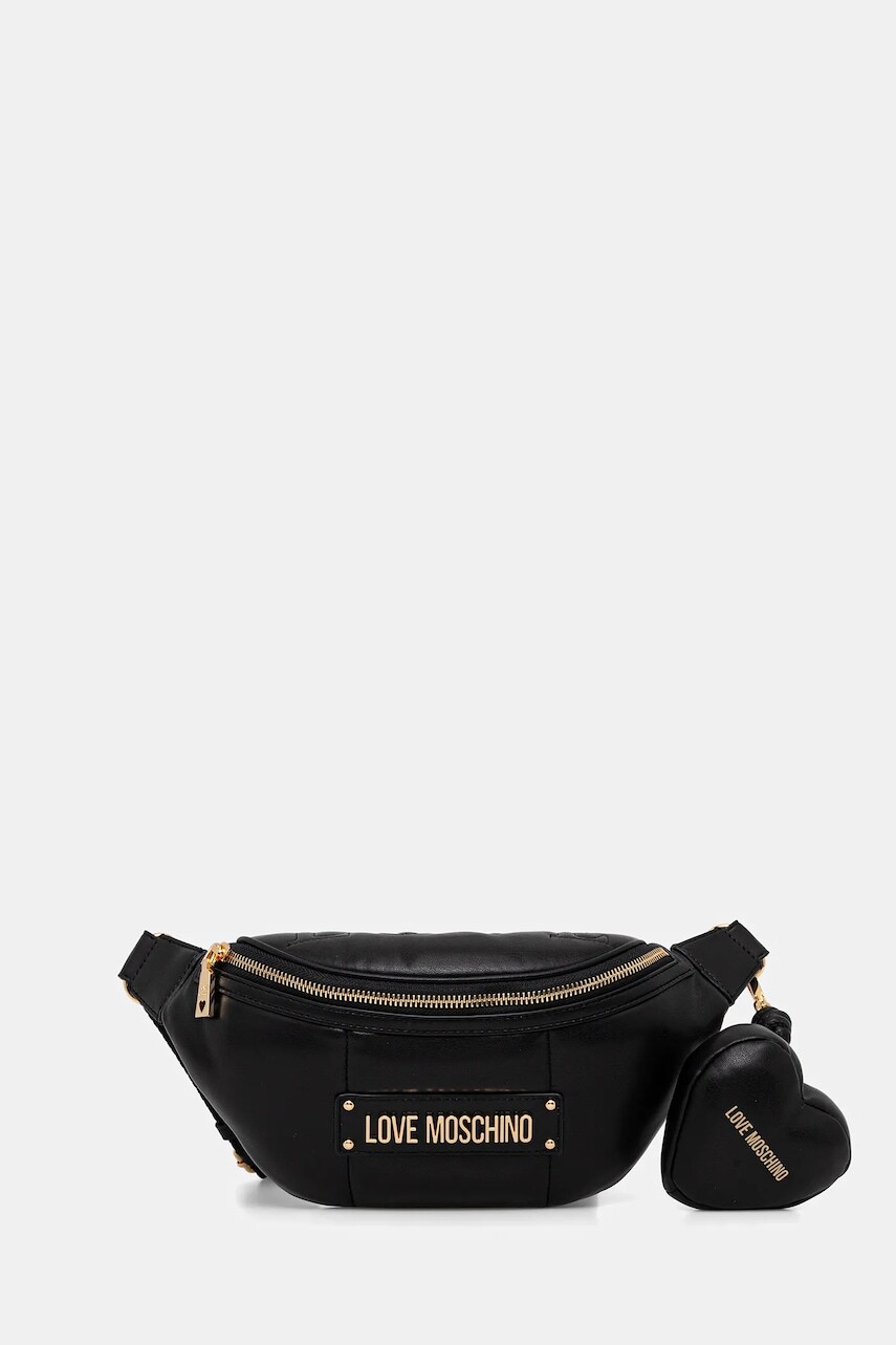 Ľadvinka Love Moschino čierna farba, JC4323PP0NKM100A