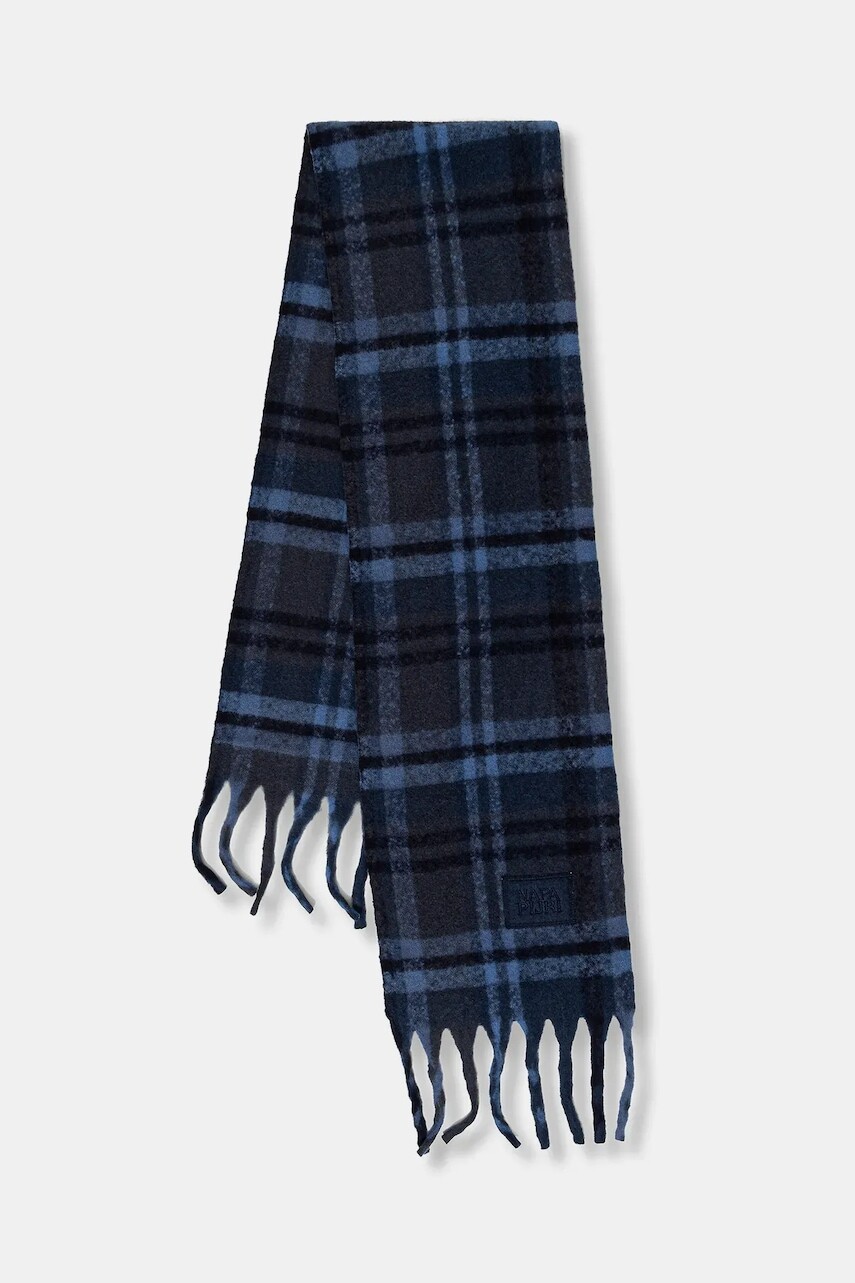 Šál s prímesou vlny Napapijri F-Penia fialová farba, vzorovaný, NP0A88WV1761