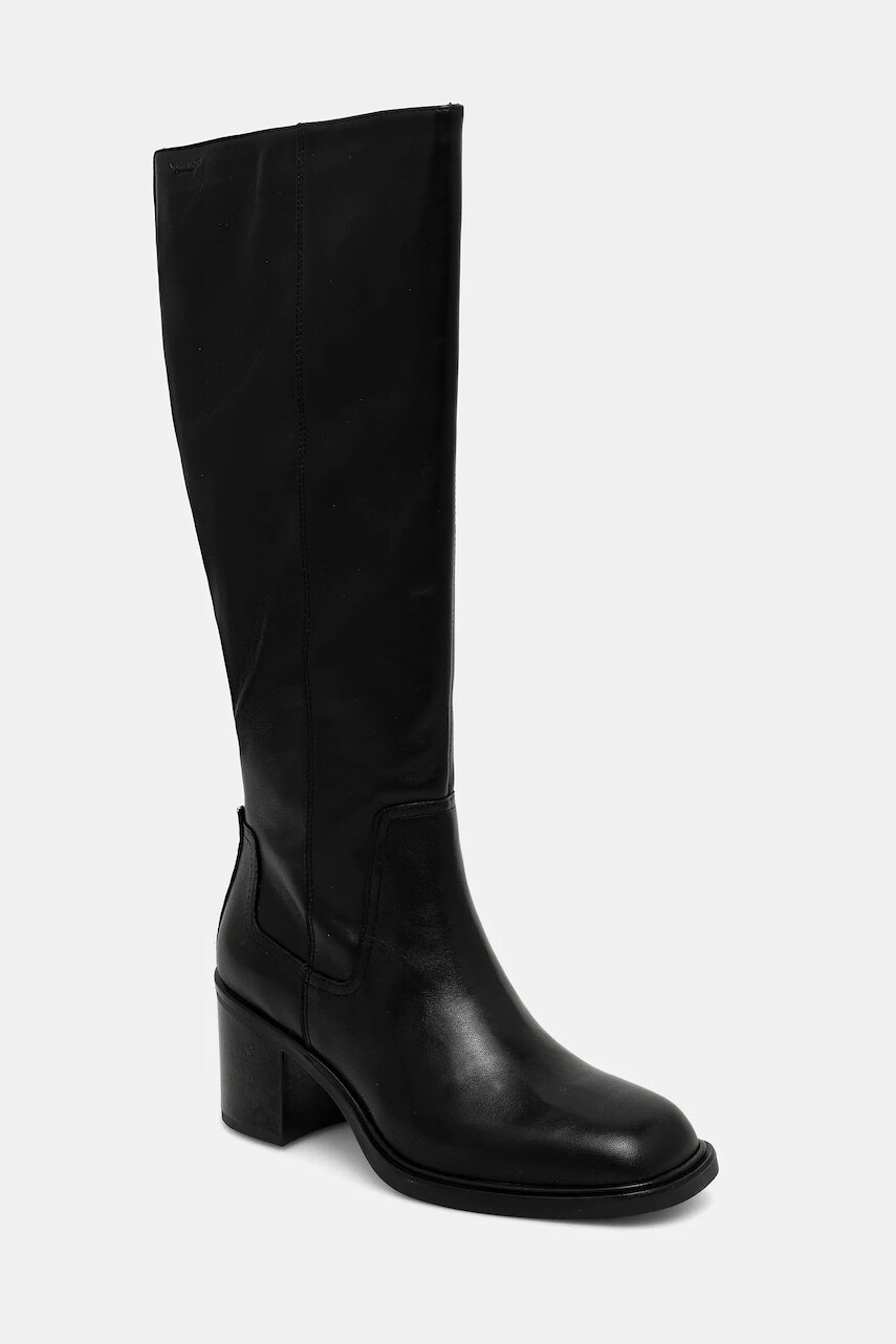 Kožené čižmy Vagabond Shoemakers MERYL čierna farba, na podpätku, 6047-001-20