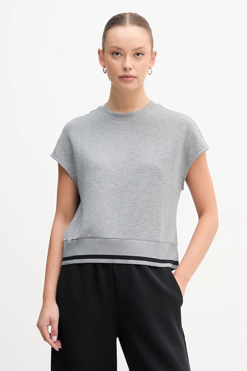 Tričko United Colors of Benetton dámske, šedá farba, 3QAFD10AX