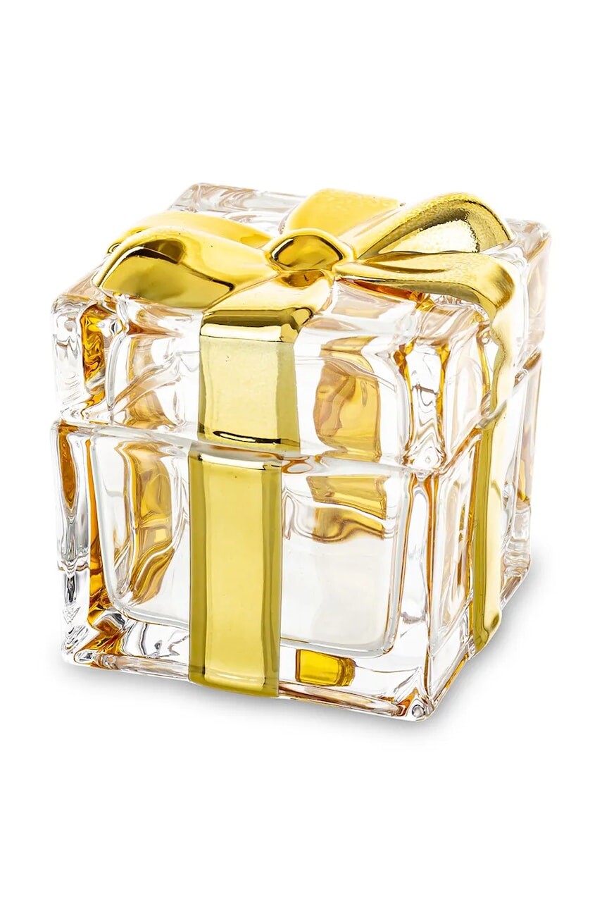 Nádoba s vekom home & lifestyle 8 x 8,5 x 8,5 cm žltá farba