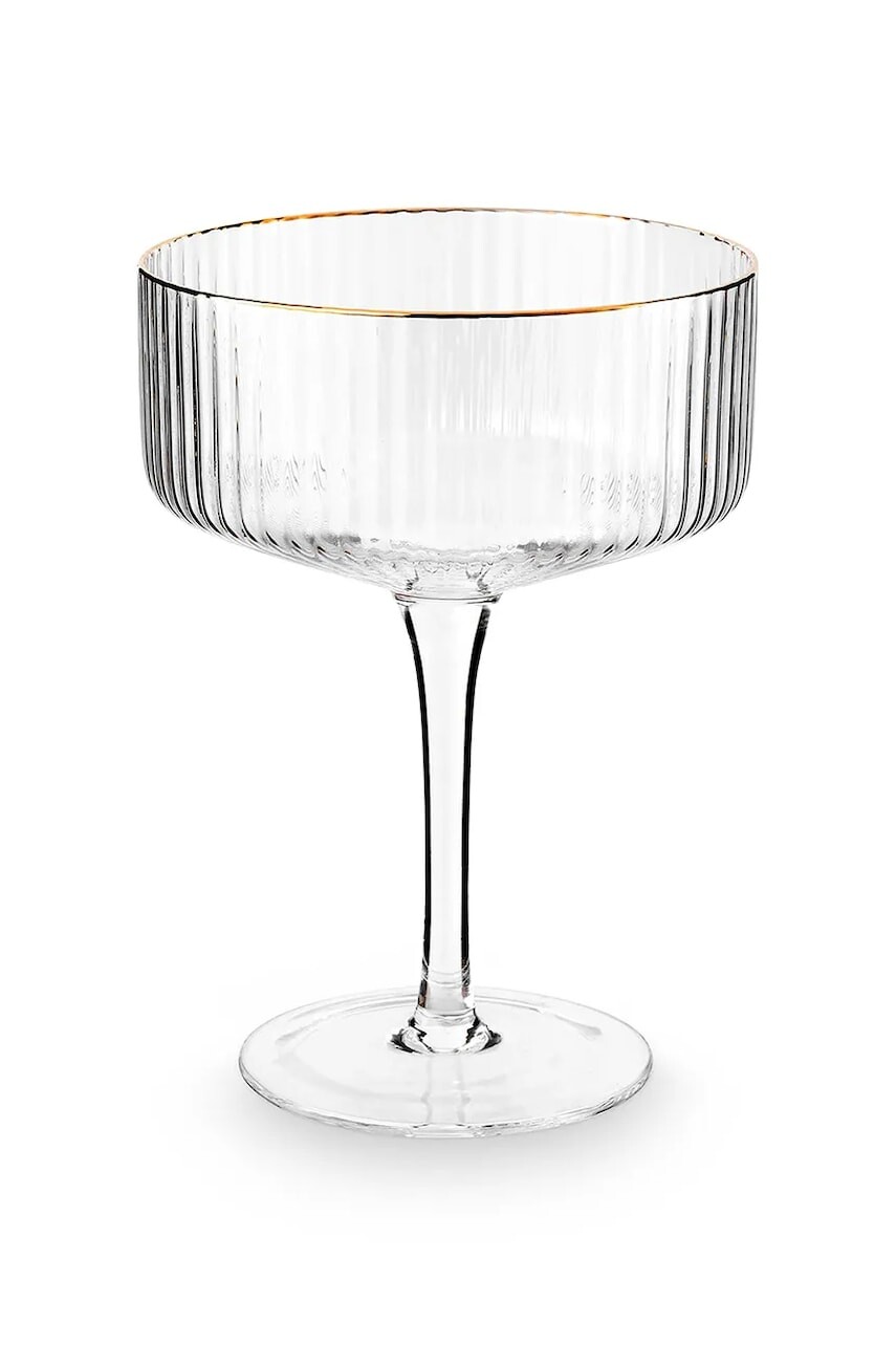 Pohár na šampanské vtwonen Gold Rim 300 ml priehľadná farba