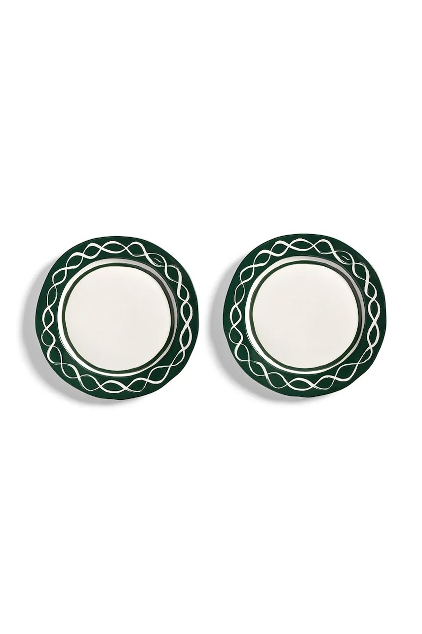 Sada dezertných tanierov &k amsterdam festivo M/22,5 cm 2-pak zelená farba