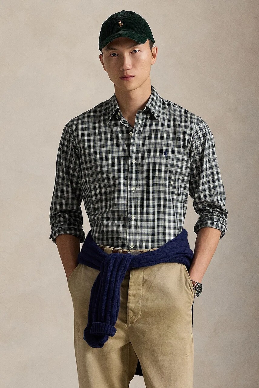 Bavlnená košeľa Polo Ralph Lauren viac farieb, regular, s golierom button-down, 710953644