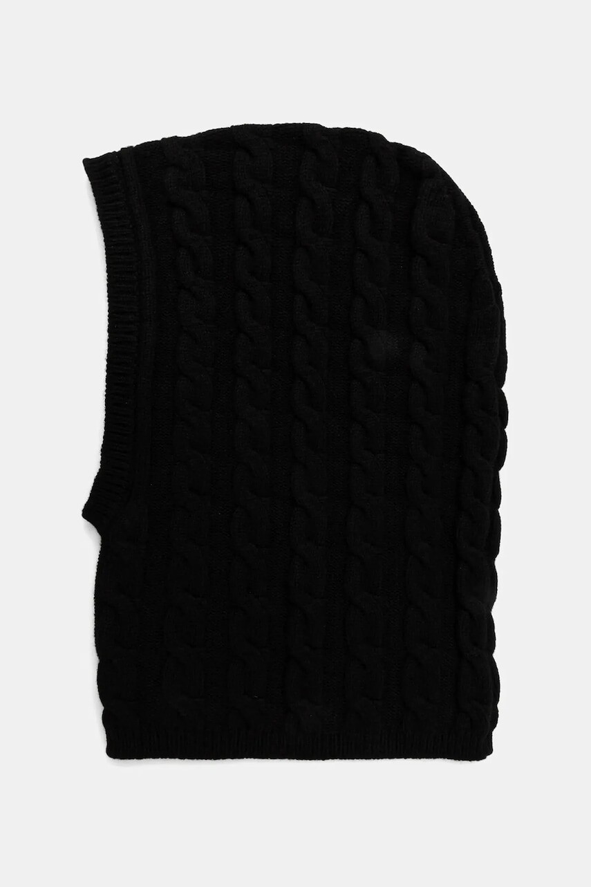 Kukla s prímesou vlny Liviana Conti čierna farba, A5WF75