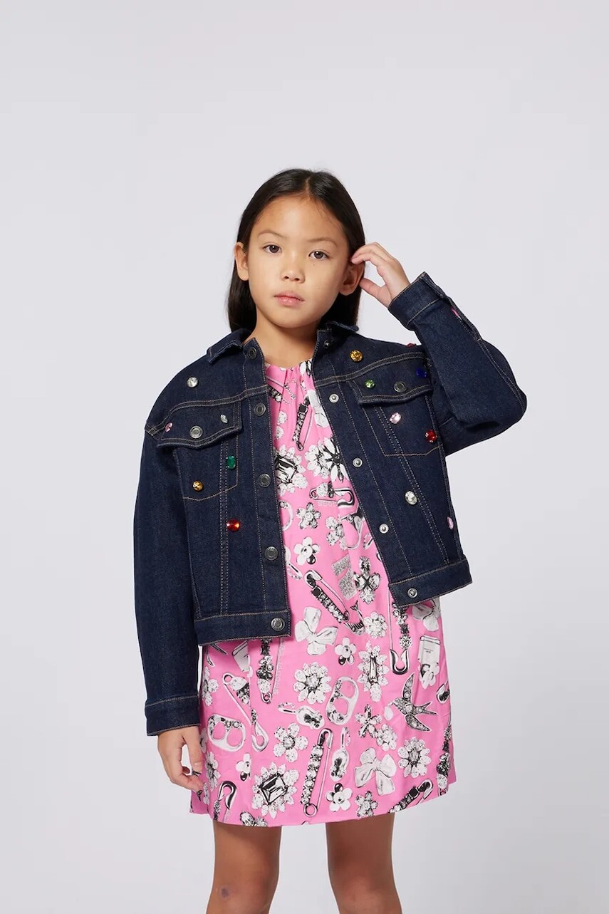 Detská rifľová bunda Marc Jacobs modrá farba, W60567