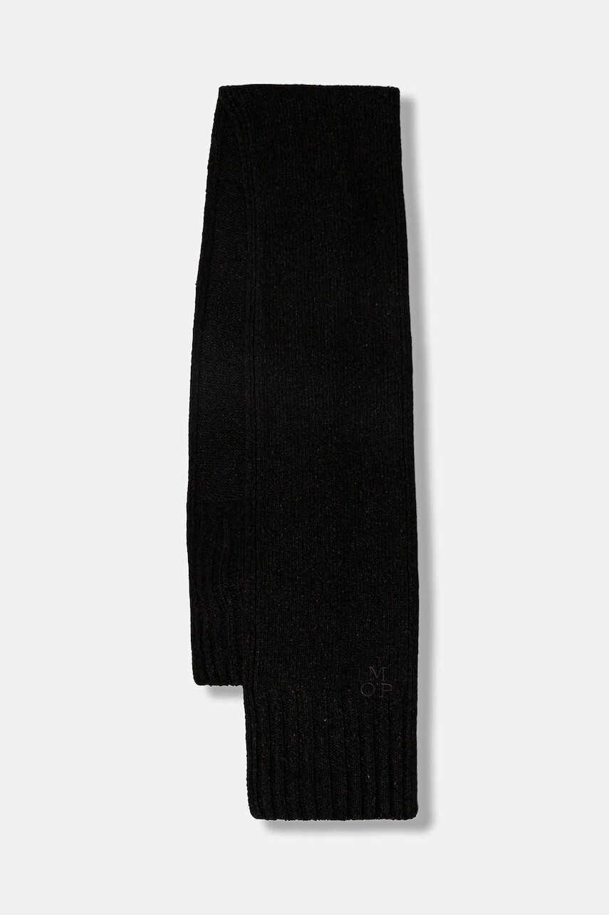 Šál s prímesou vlny Marc O'Polo hnedá farba, melanžový, 530510902026