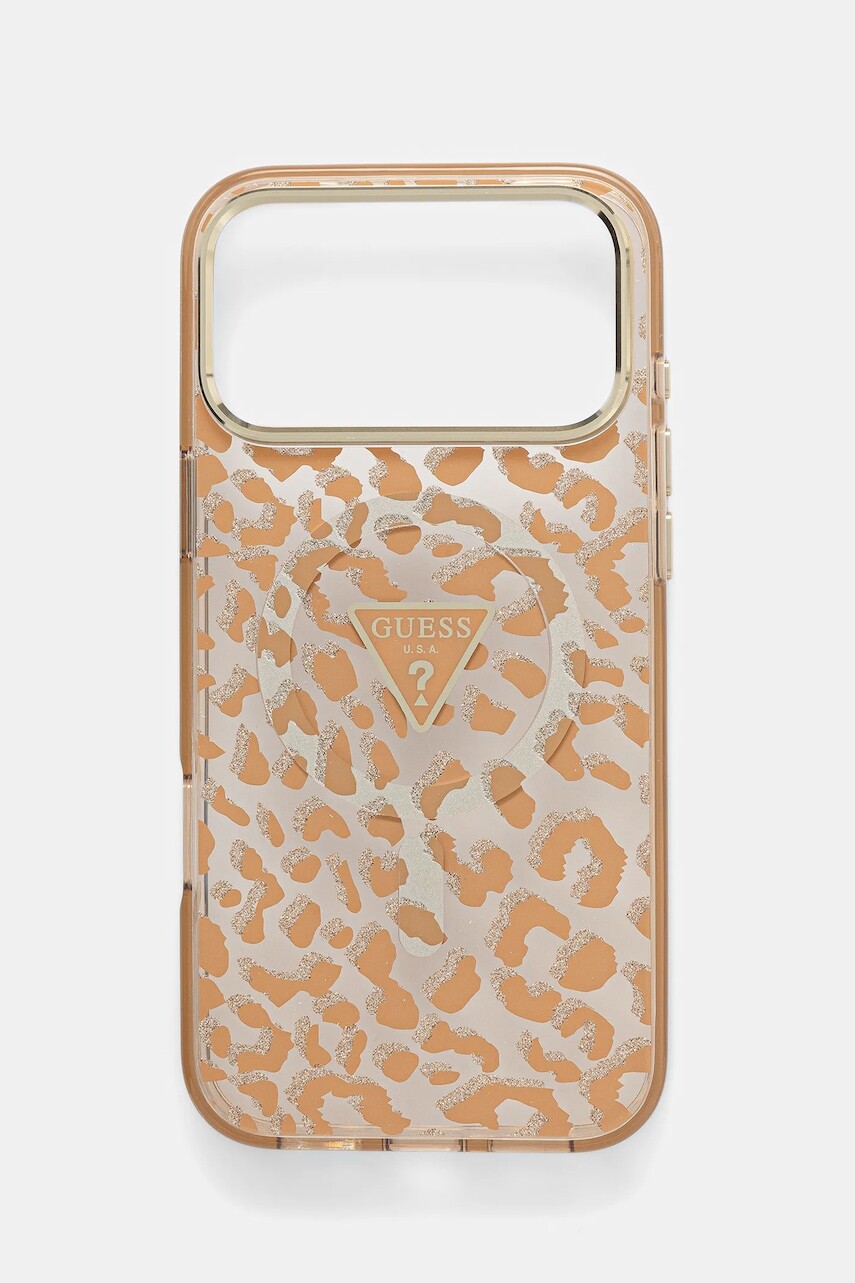 Puzdro na mobil Guess iPhone 17 Pro Max hnedá farba, GUHMP17XHLEGTGLW